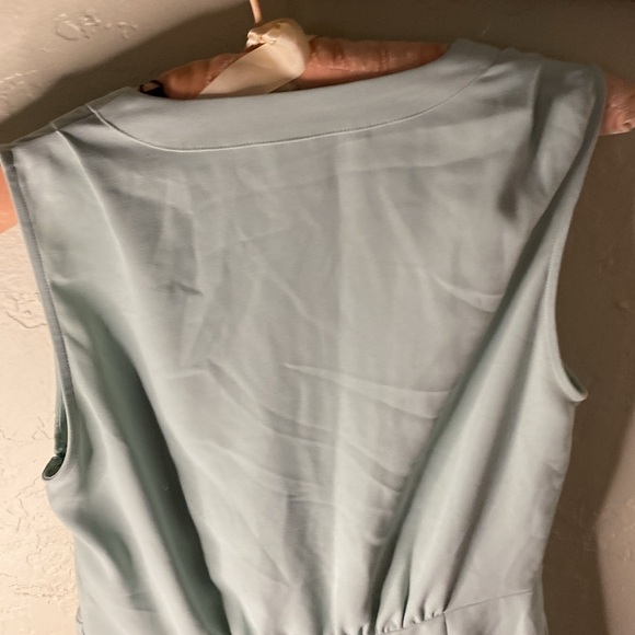 The KOOPLES V-Neck  Wrap  Work Dress With Pockets, pastel mint green - Picture 7 of 15